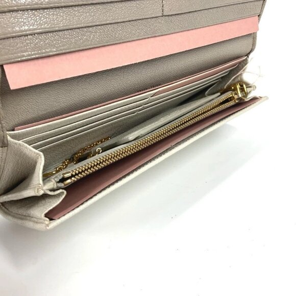 MIUMIU 5MH109 Pass case with card case Madras Long Wallet Ribbon Long Wallet - Picture 9 of 12